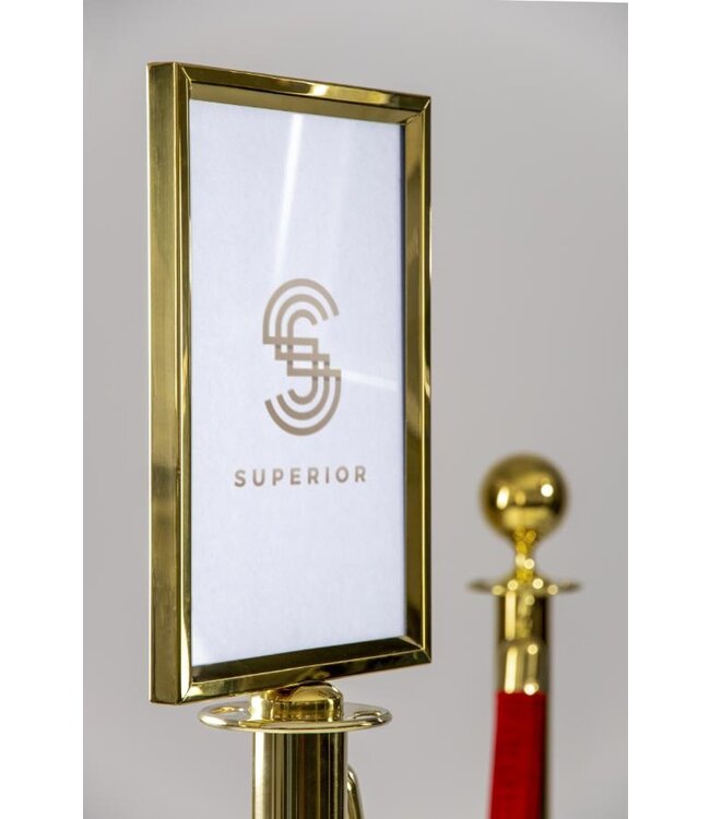 Bord voor afzetpaal | Classic | A4 | Goudkleur