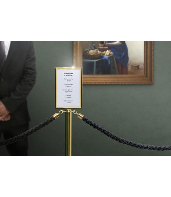 Bord voor afzetpaal | Classic | A4 | Goudkleur