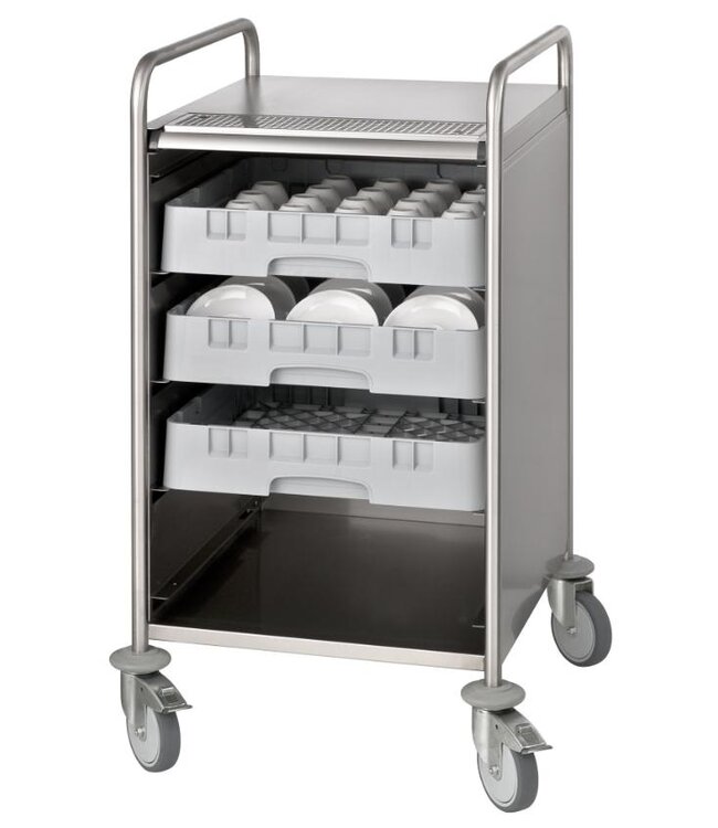 Serveerwagen 20S | RVS | Inclusief lekbak