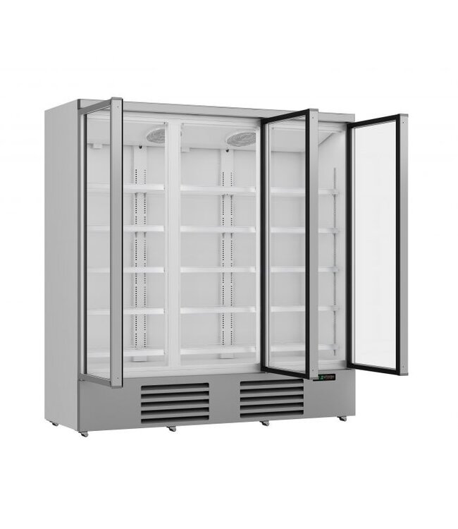Koelkast met 3 glazen deuren | Side-by-side | 1530L | (H)199,7x188x71cm