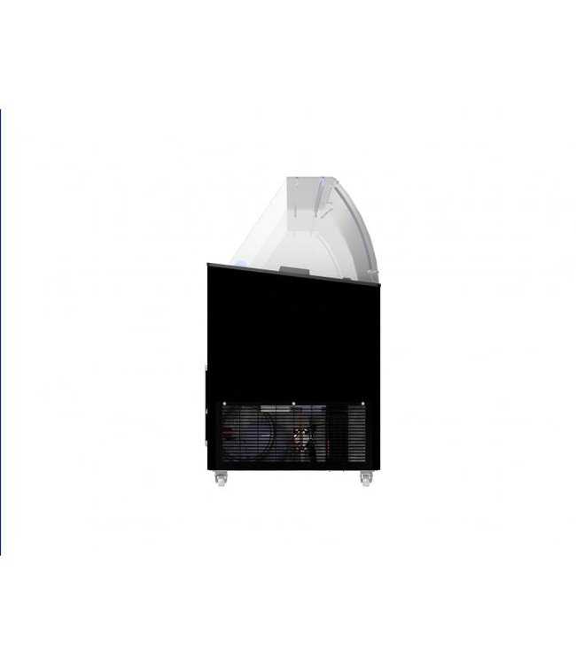 Schepijsvitrine Tenerife | 10x 5L | Zwart | (H)122,9x143,9x72,7cm