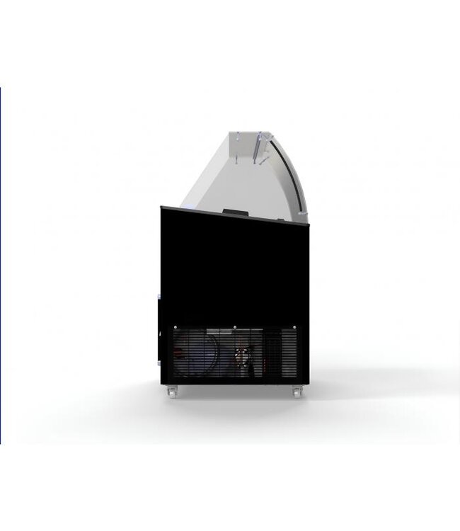 Schepijsvitrine Java | 8x 5L | Zwart | (H)122,9x118,4x68,4cm