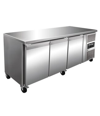 Chef Line Koelwerkbank Chef Line | 3 Deurs | RVS | Met wielen | (H)89x179,5x70cm