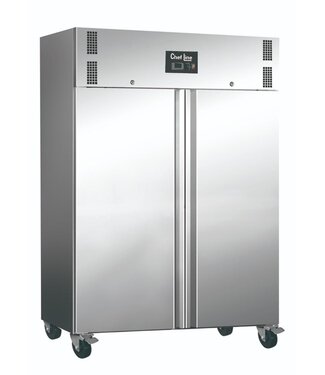 Chef Line Vrieskast Chef line | 1476L | RVS | Dubbeldeurs | Met wielen | (H)201x148x83cm