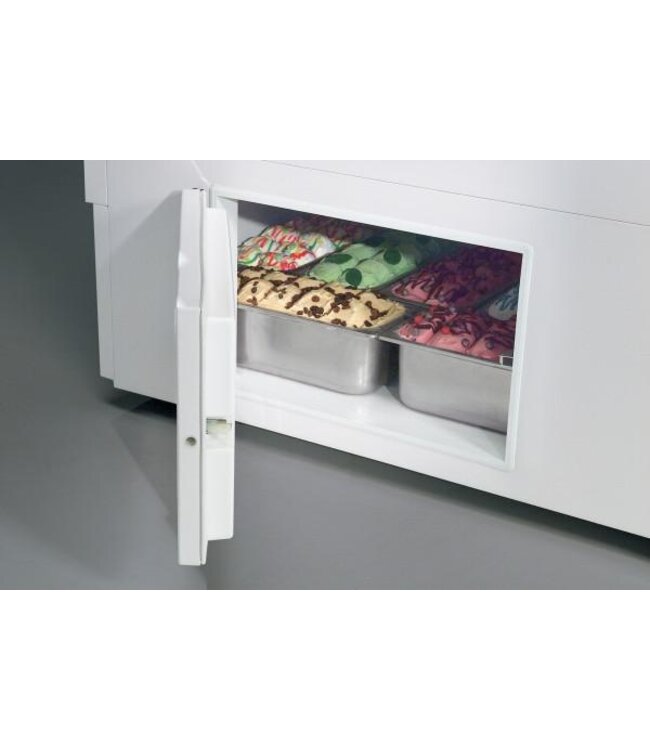 Schepijsvitrine Isetta met onderkoeling | 6+6x 5L | (H)117,6x(B)118,4x(D)80cm