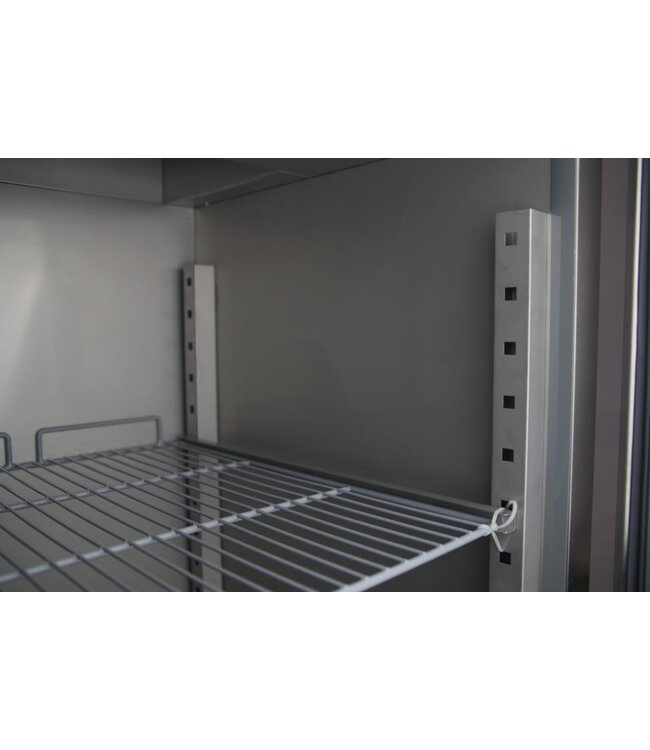 Vrieskast Chef line | 1476L | RVS | Dubbeldeurs | Met wielen | (H)201x148x83cm