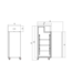 Vrieskast Chef line | 685L | RVS | Met wielen | (H)201x74x83cm