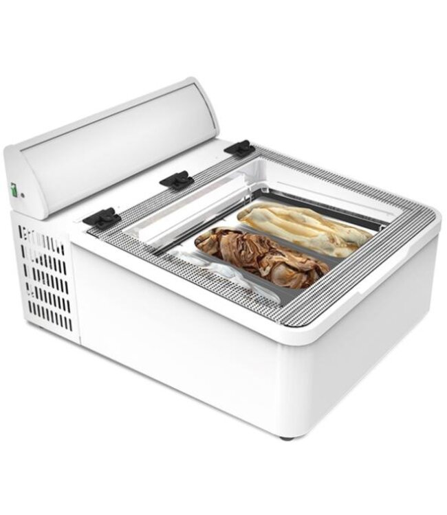 Schepijsvitrine tafelmodel | 3x 5L | (H)47x65,4x79cm