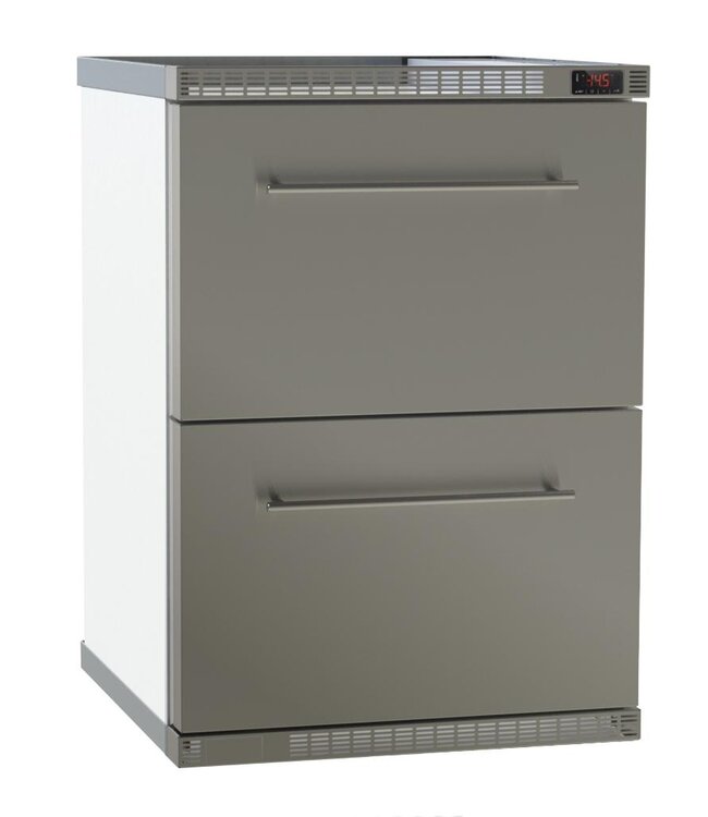 Koelkast RVS met 2 laden | (H)85x(B)60x(D)65