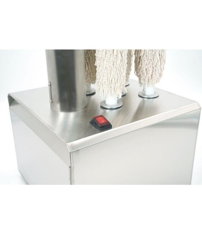 Glazenpoleermachine met 5 borstels