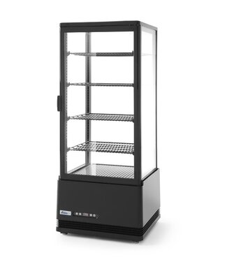 Hendi Koelvitrine tafelmodel groot | zwart | 98L | (H)111,6x(B)45,2x(D)40,6