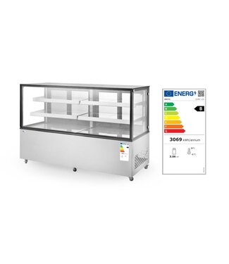 Hendi Koelvitrine | 610 liter | Glas | Met 2 glazen schappen | (B)67,5x(D)181,5x(H)121cm