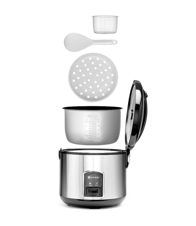 Rijstkoker met stoomfunctie - 0,8kg rijst - 1,8L inhoud