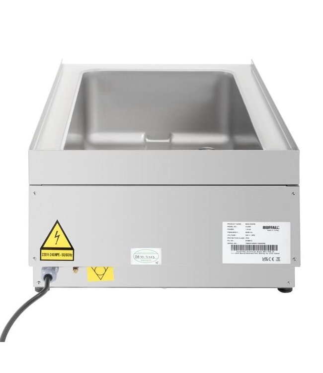 Bain-marie | Buffalo 600 Serie | 1/1GN | 150mm diep | Zonder GN bakken