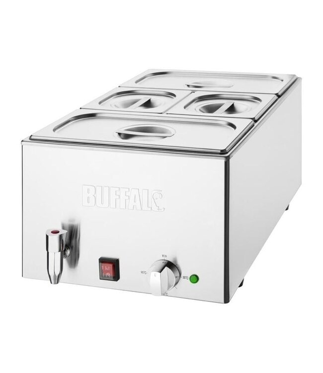 Bain-marie | 2x 1/3GN + 2x 1/6GN | 150mm diep | Incl. GN bakken