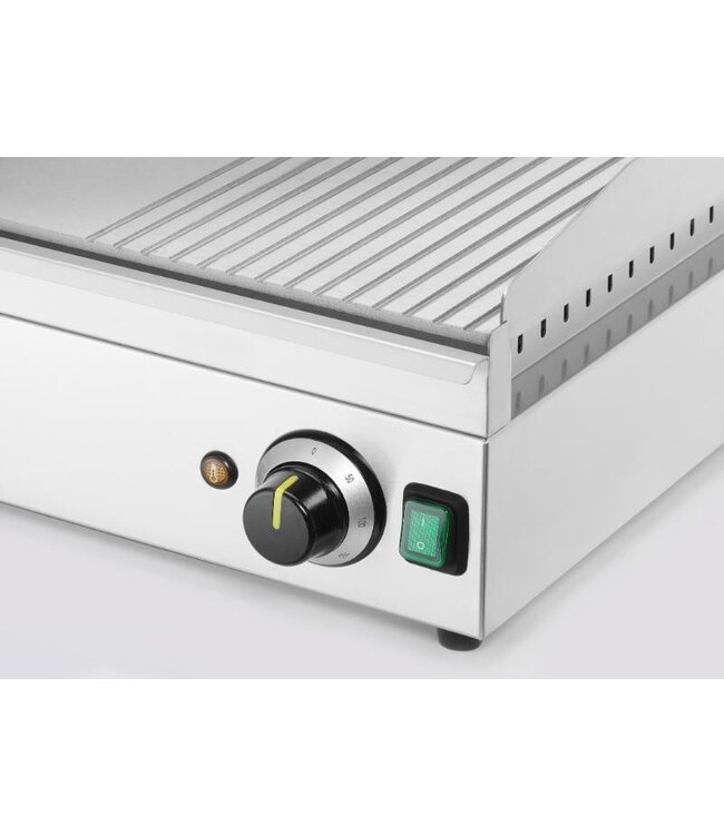 Bakplaat Kitchen Line | Glad/gegroefd | 3,5kW | (B)69,7x(D)47,4x(H)24,1cm