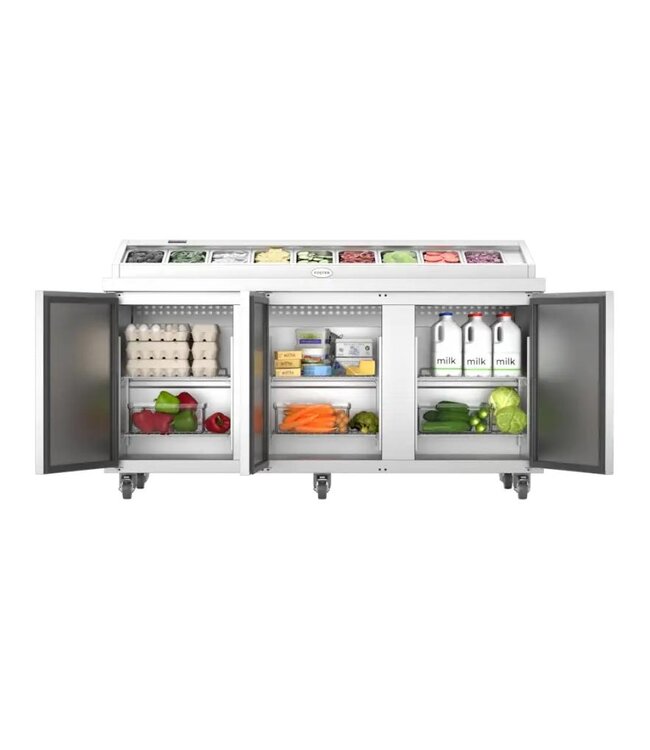 Saladière | Foster FPS3HR-15-153 | 3 Deuren | Boven 9x 1/3GN | (H)106x(B)172x(D)85cm