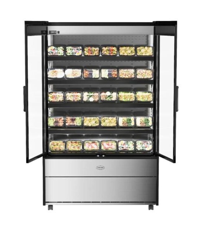 Koelvitrine EcoShow EMD1200G | 5 Niveaus | 876 liter | (H)196x(B)119,5x(D)76,7cm