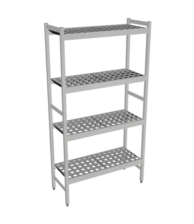 Voorraad- en koel/vriescelrek HACCP | 4 Schappen | 1685mm hoog | 460mm diep