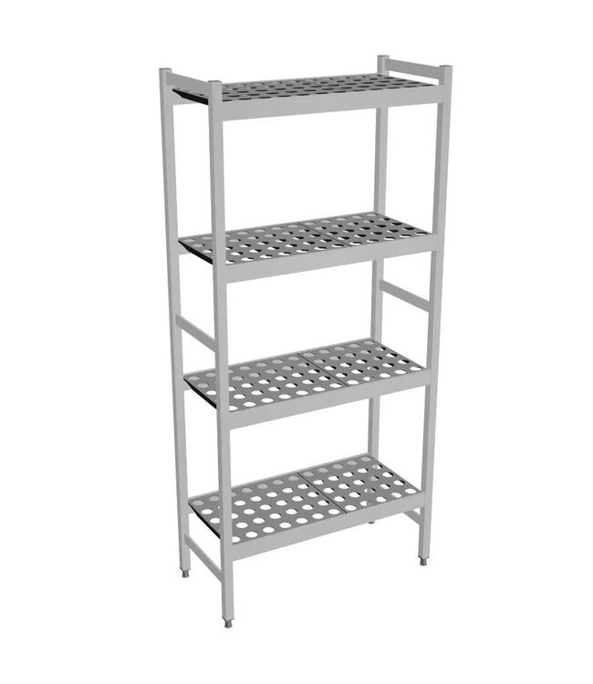 Voorraad- en koel/vriescelrek HACCP | 4 Schappen | 1800mm hoog | 460mm diep
