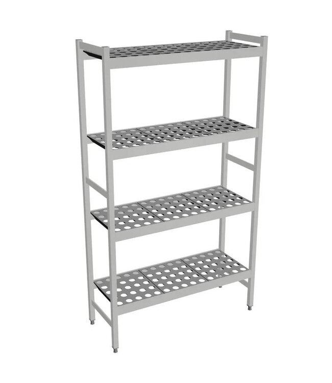 Voorraad- en koel/vriescelrek HACCP | 4 Schappen | 1800mm hoog | 460mm diep