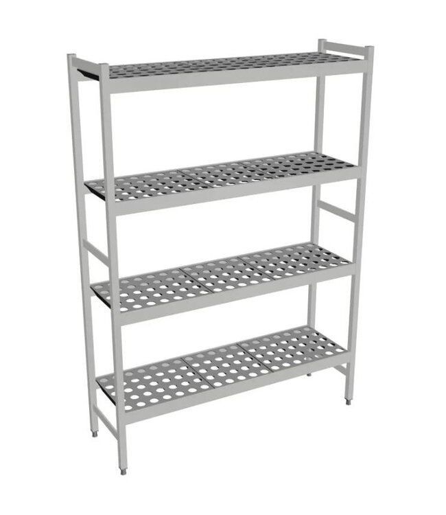 Voorraad- en koel/vriescelrek HACCP | 4 Schappen | 1800mm hoog | 460mm diep