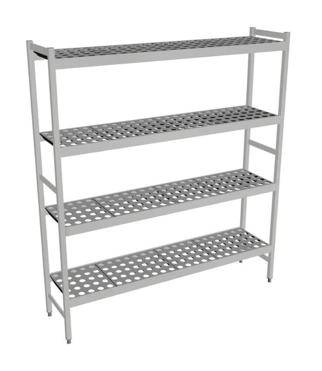 Voorraad- en koel/vriescelrek HACCP | 4 Schappen | 1800mm hoog | 460mm diep