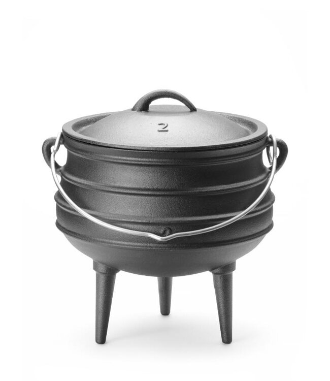 Gietijzeren potjie pan met deksel | ⌀24,5cm