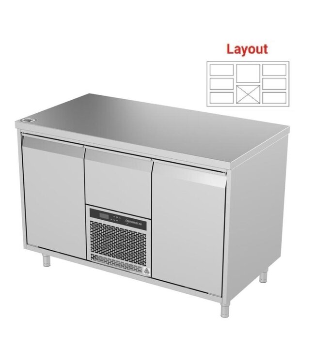 Vrieswerkbank | layout 3 | -18 tot -20° |  (H)85/90x(B)130x(D)70cm