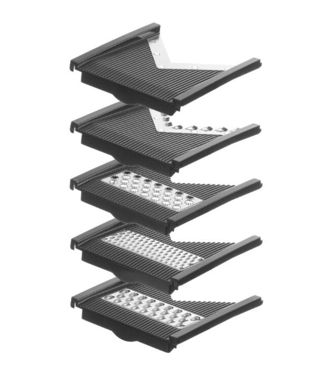 Groentesnijder V-vorm met vijf messen | 13x33,5x(H)7,5cm
