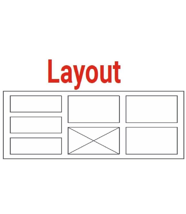 Saladette | layout 9 | 6 lades | boven 7x 1/6GN | (H)85/90x(B)130x(D)70cm