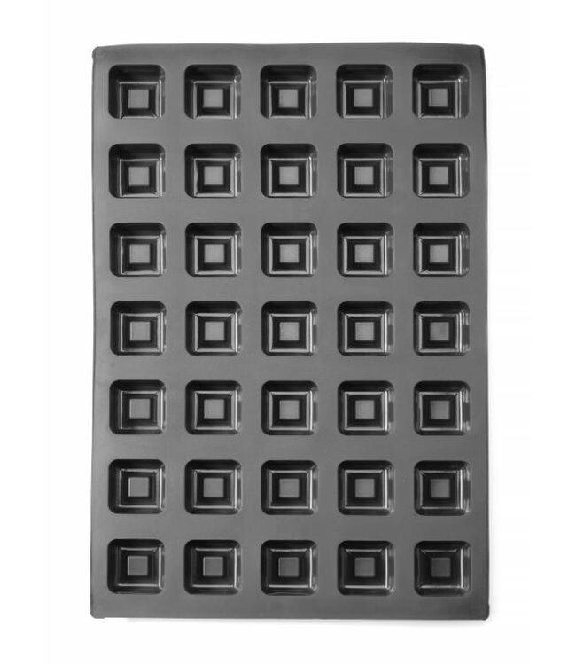 Siliconen bakvorm Square | 35 Mallen | (B)57x(D)37,5x(H)2,5cm