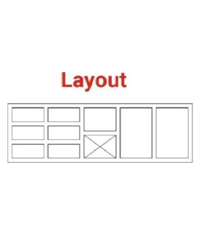 Saladette | layout 13 | 2 deurs en 7 lades | boven 12x 1/6GN | (H)85/90x(B)213x(D)70cm