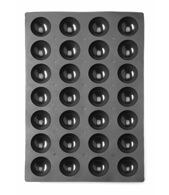 Siliconen bakvorm Halve bollen | 24 Mallen | (B)60x(D)39,5x(H)3,5cm