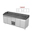 Pizza koelwerkbank | layout 10 | 3 deurs en 4 lades | (H)85/90x(B)213x(D)70cm