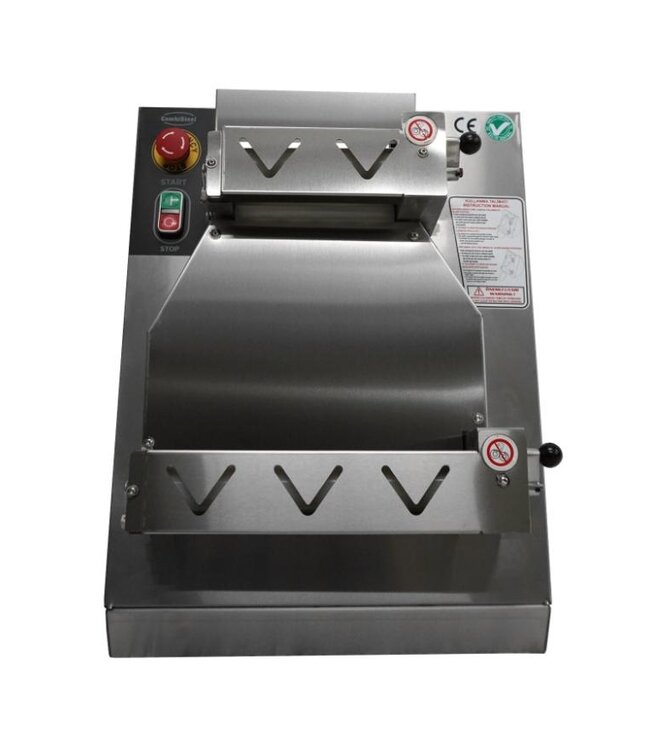 Pizza deegroller | Recht model | RVS | 200 tot 390mm