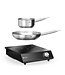 Hendi Inductie kookplaat 3500W 1-Pits | Set met steelpan en koekenpan