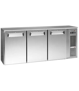 Gamko Flessenkoeling 3-deurs - Gamko - E3/222MUCS - dichte deur - stekkerklaar - chroomstaal