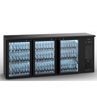 Gamko Flessenkoeling 3-deurs - Gamko - E3/222GMU -  glasdeur - stekkerklaar - antraciet