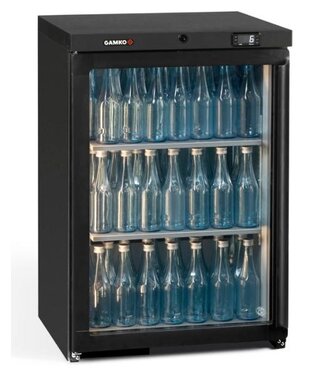 Gamko Flessenkoeling standaard | Gamko MG3/150LG | 1-deurs | Glasdeur linksdraaiend | 150 liter | Antraciet