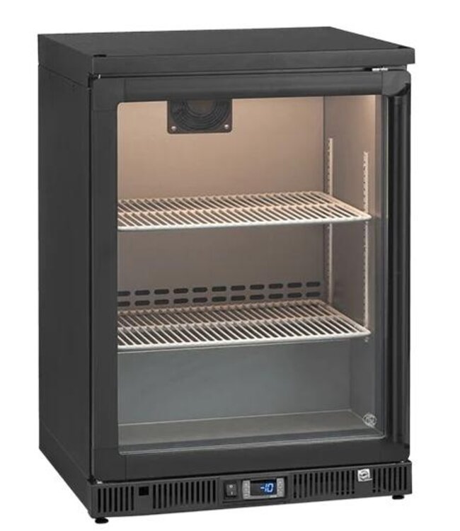 Vriezer met glazen deur | Gamko GF/100LG | Antraciet | Linksdraaiend