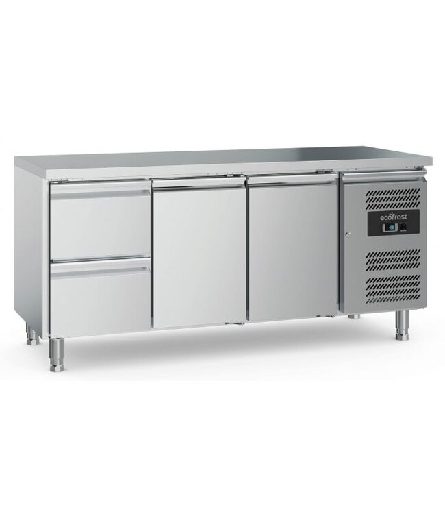 Koelwerkbank Ecofrost Geforceerd | 2 lades 2 deuren | 700 diep | (H)85x(B)179,5x(D)70cm