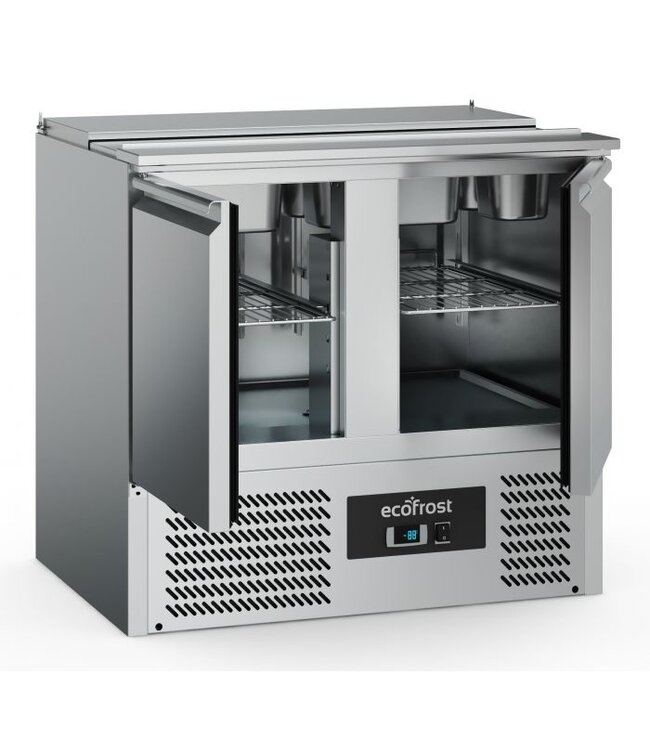 Saladette Ecofrost Statisch | 2 Deuren | 2,5x1/1GN | (H)87,6x(B)90x(D)70