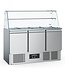 Ecofrost Saladette Ecofrost Statisch met glas | 3 Deuren | 4x1/1GN