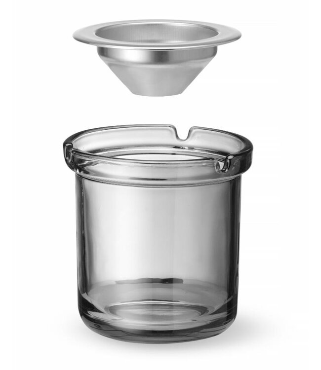 Asbak | Met trechter | Glas | Winddicht | ⌀98x99 mm