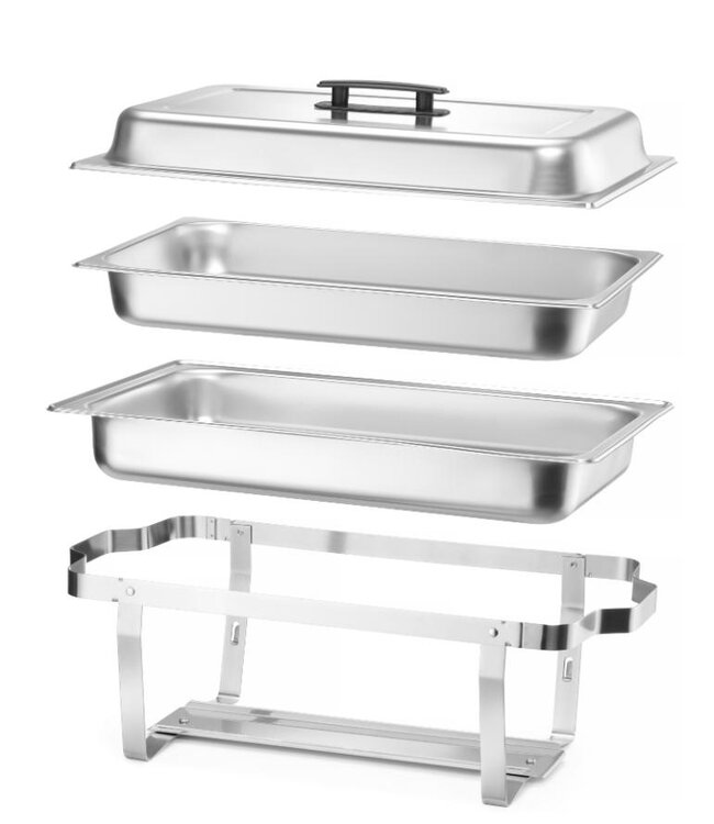 Chafing dish 1/1GN | Set van 4 stuks