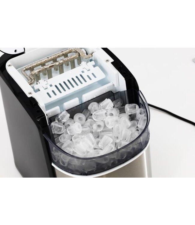 Bullet IJsblokjesmachine | Handmatig water vullen | Holle ijsblokjes | 12kg/24uur | 0,7kg bunker