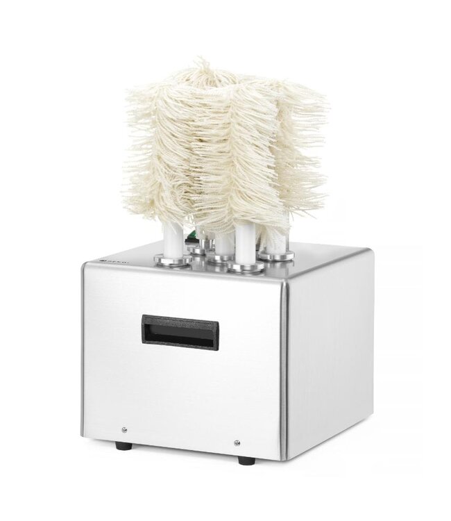 Glazen poleermachine | 330 Glazen per uur | 5 Borstels