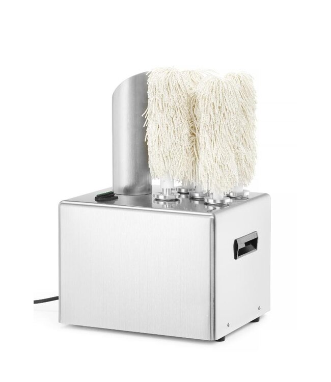 Glazen poleermachine | 330 Glazen per uur | 5 Borstels