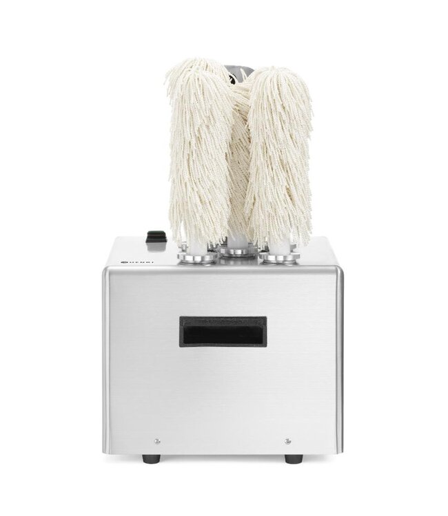 Glazen poleermachine | 330 Glazen per uur | 5 Borstels